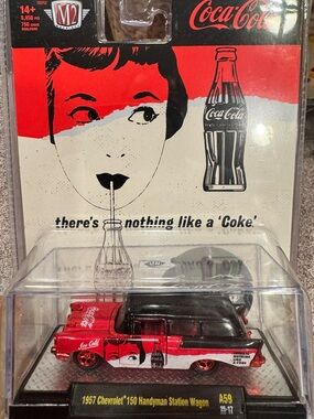 Coca Cola 1957 Chevrolet Handyman Station Wagon Toy - Red & Black